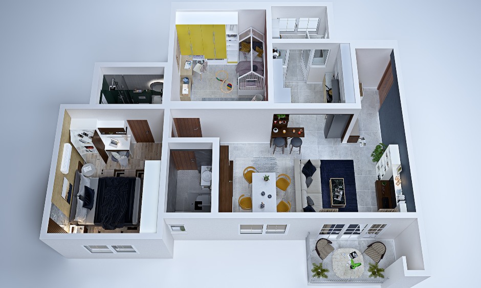 2bhk house plan to make proper 2bhk interior design