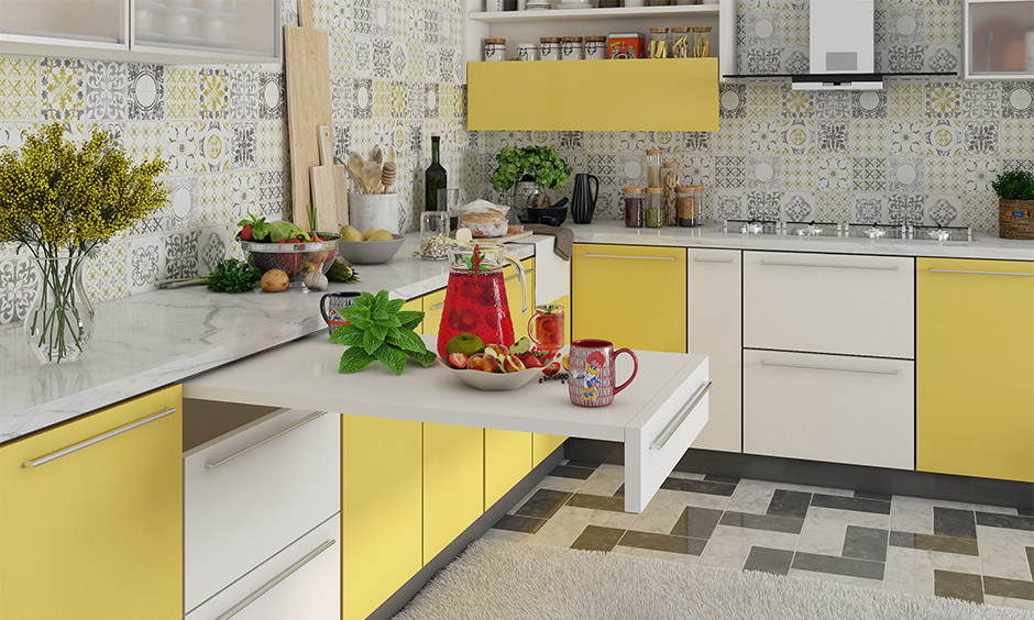 A cheerful and chirpy modern kitchen design l shape to cheer you up