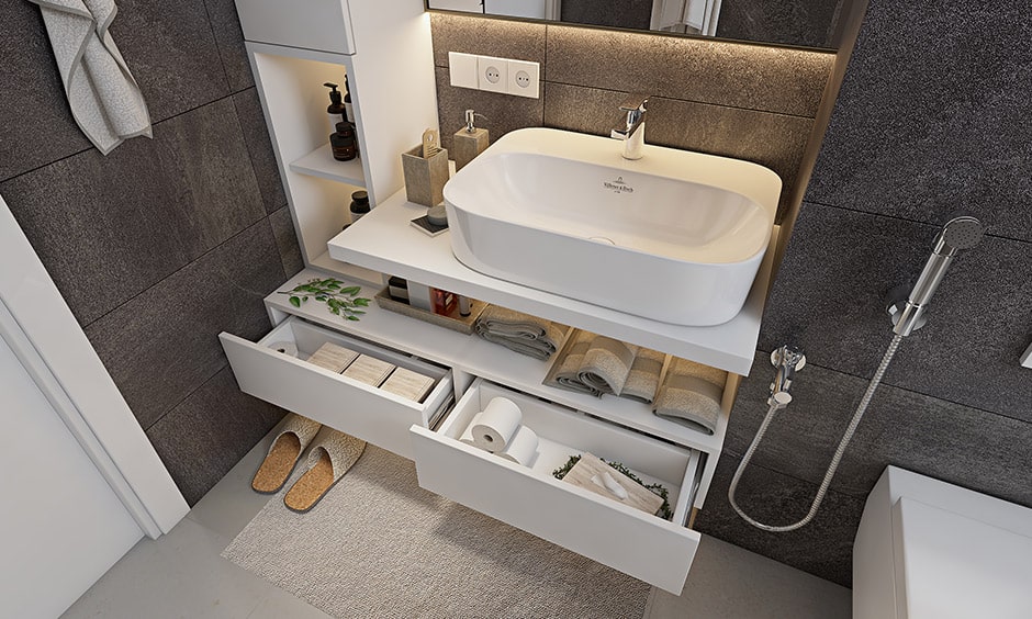 Checklist to bathroom interior design, bathroom vanity unit is an essential element for your bathroom interiors