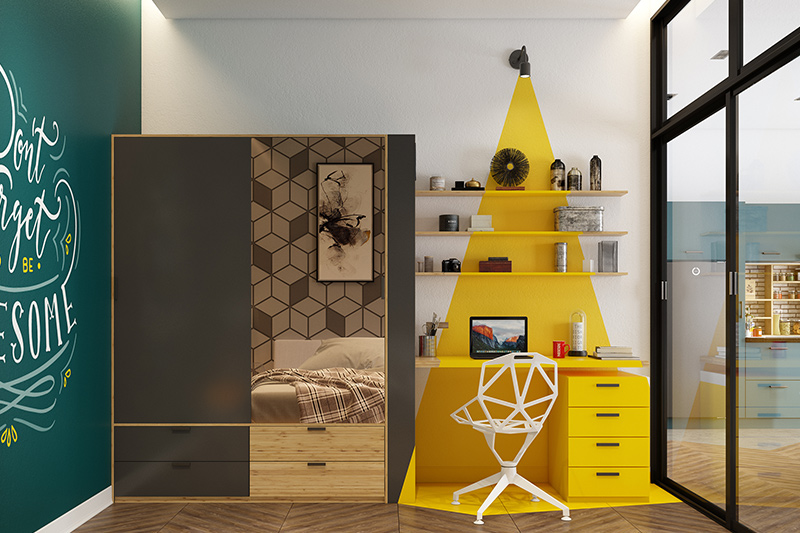 Bedroom almari furniture design with a wooden colour furniture with sunmica design for bedroom furniture