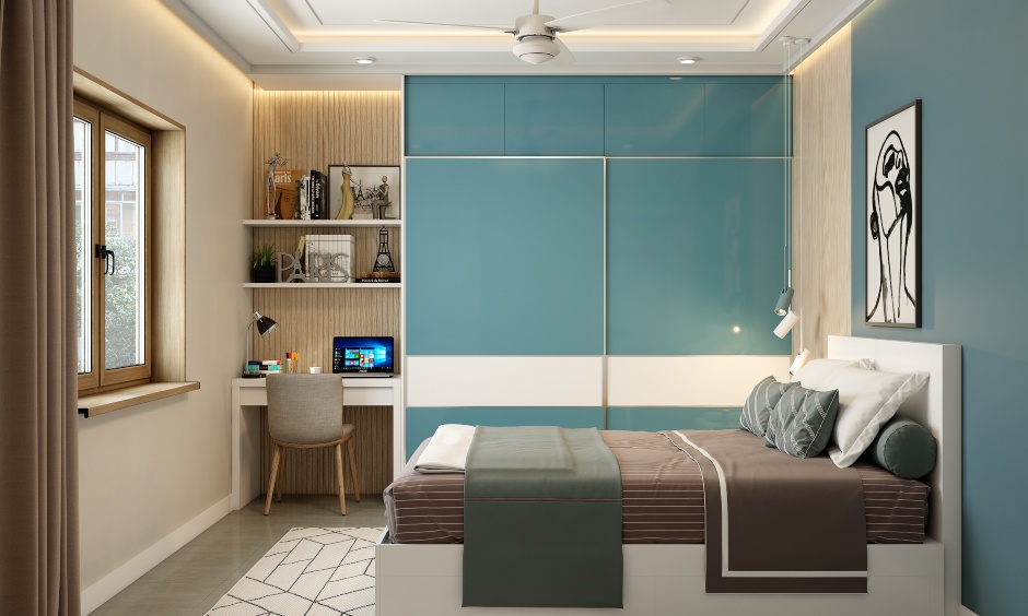 3bhk flat bedroom interior design by best interior designers in bangalore, mumbai and hyderabad