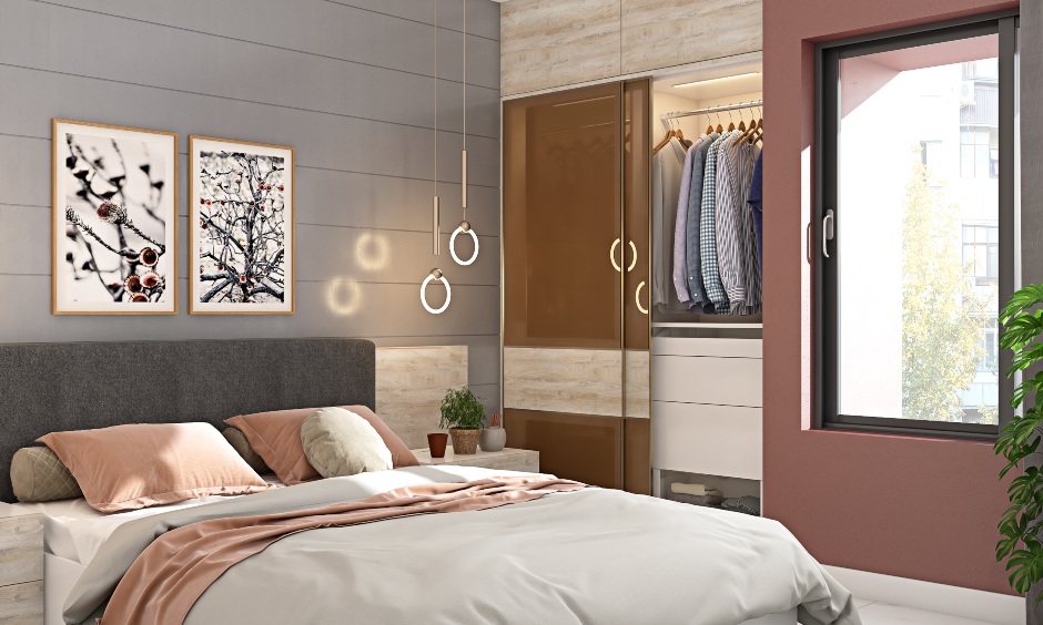 Bedroom interior design in 1 bhk apartment house design