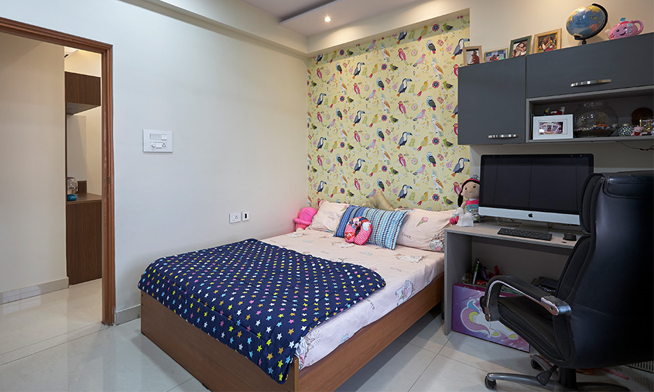 Bedroom designed by best home interior designer in mumbai