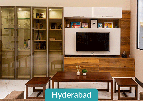 Design cafe home interiors with modular kitchen designs by best interior designers in Hyderabad 