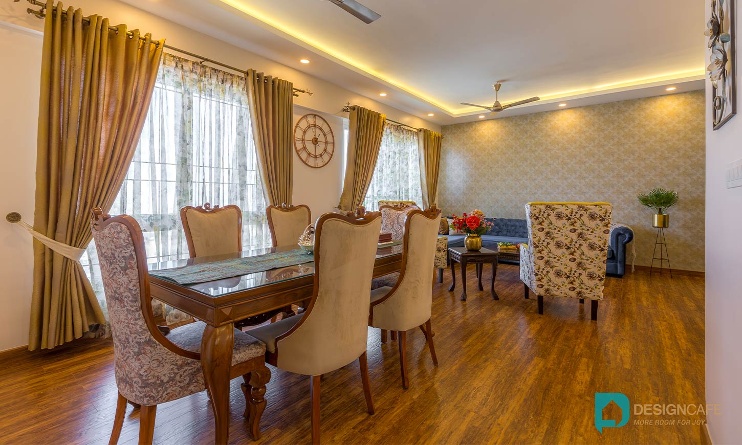 Dining area designed by best residential interior designers in bangalore