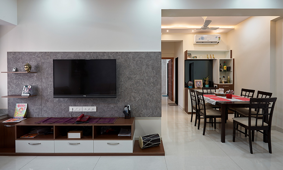 Living room designed by budget interior designers in mumbai