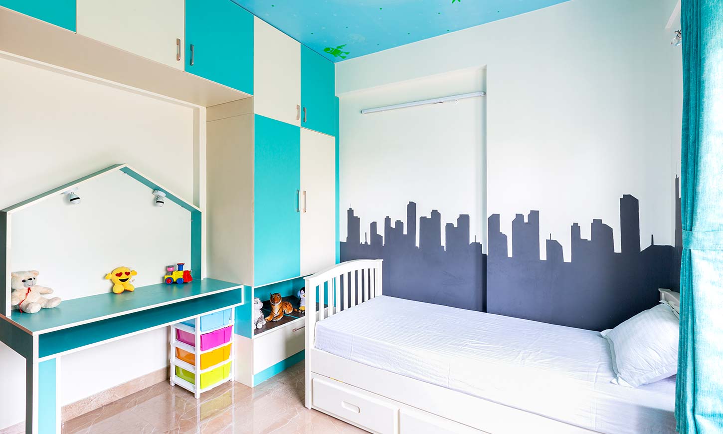 cheapest interior design in bangalore for kids room with study table