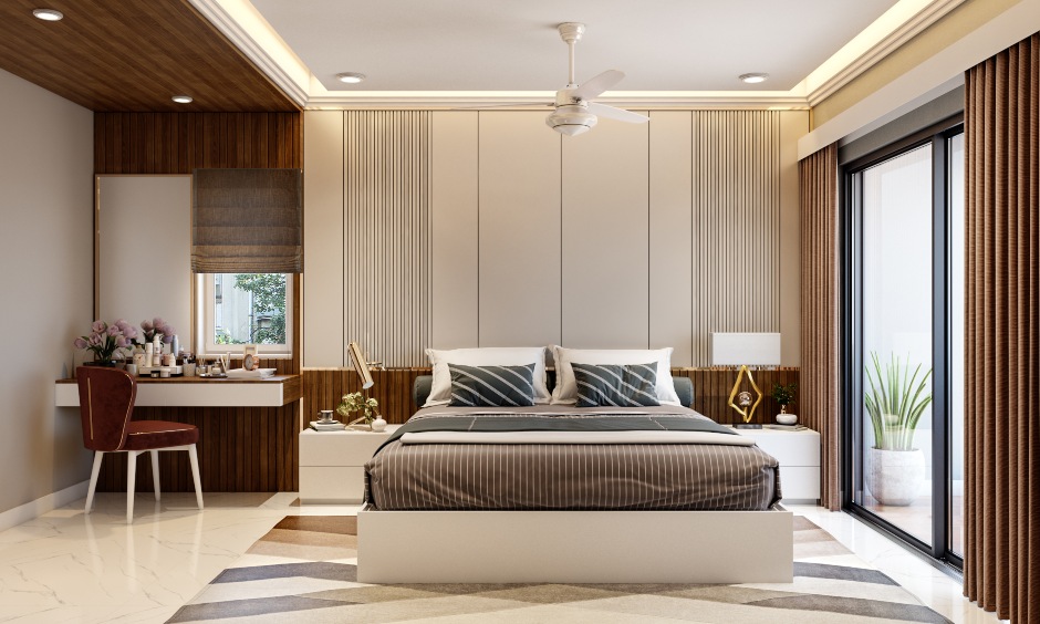 Classic bedroom design in 3 bhk home design