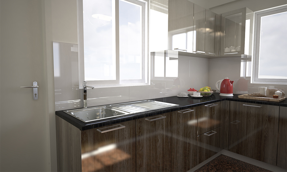 Modern kitchen design l shape with neat and minimalistic kitchen design