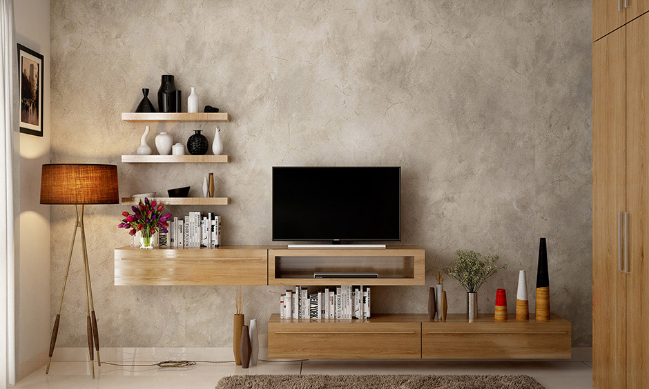 Contemporary tv unit incorporated with minimalist and modern design