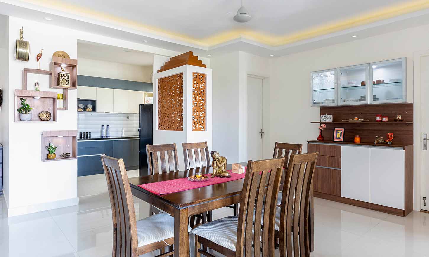 Dining room interior done by one of the best Interior designers in bangalore