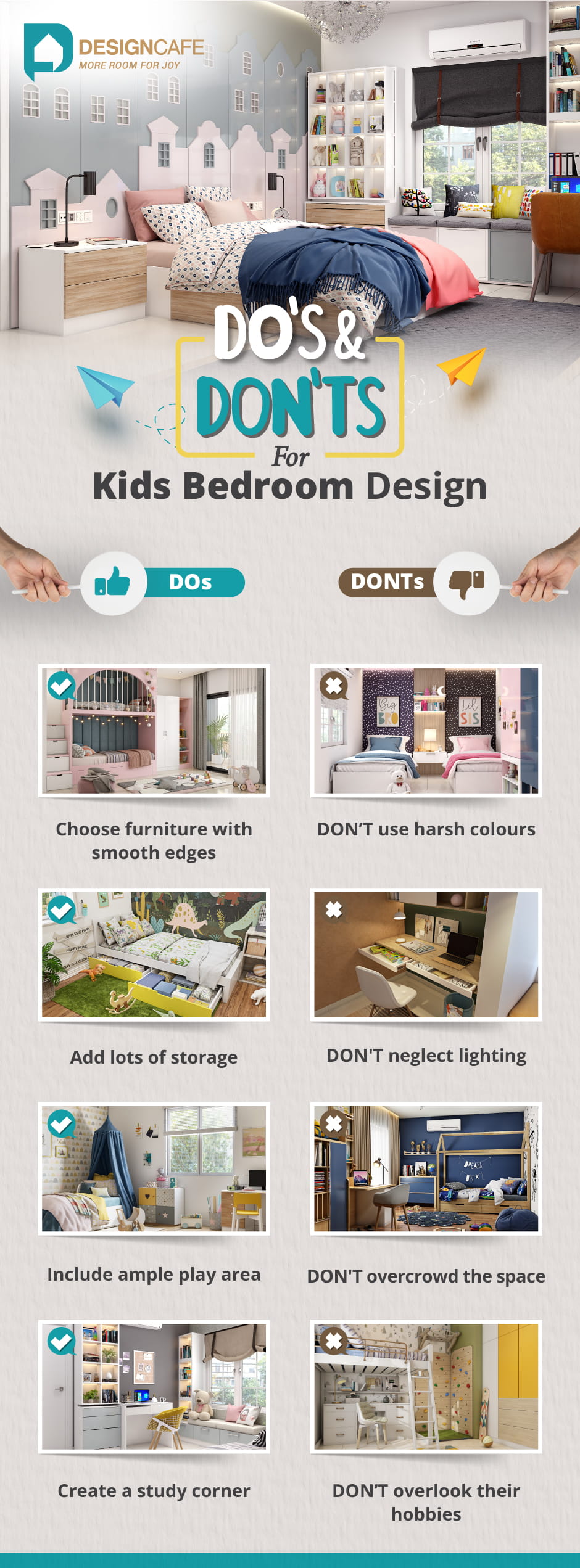 Do's and don'ts for kids bedroom interior design