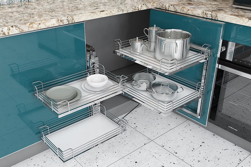 Difficult to deep clean hidden corners and edges in civil kitchens but easy to clean in modular kitchen