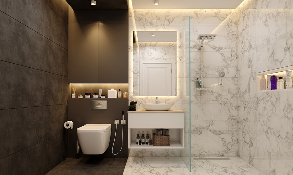 Essential elements for your bathroom interiors are spotlights