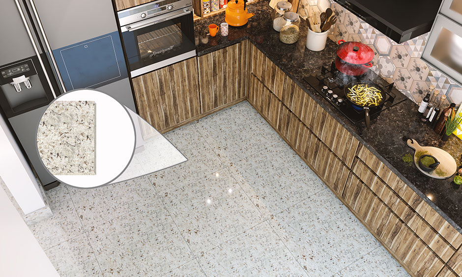 Granite flooring is a popular choice for kitchen flooring