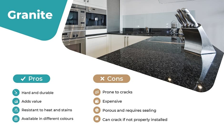 Granite kitchen countertops pros and cons