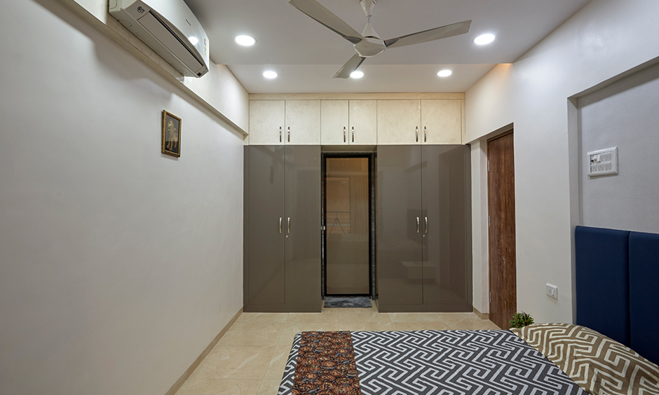 Bedroom with wardrobe interior design company in mumbai