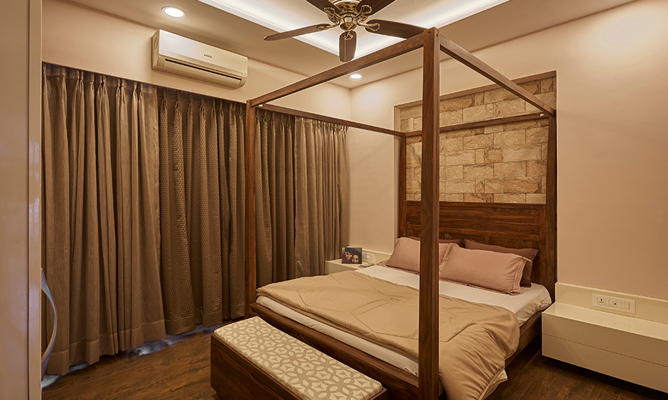 Bedroom interior designed by interior design studios in mumbai