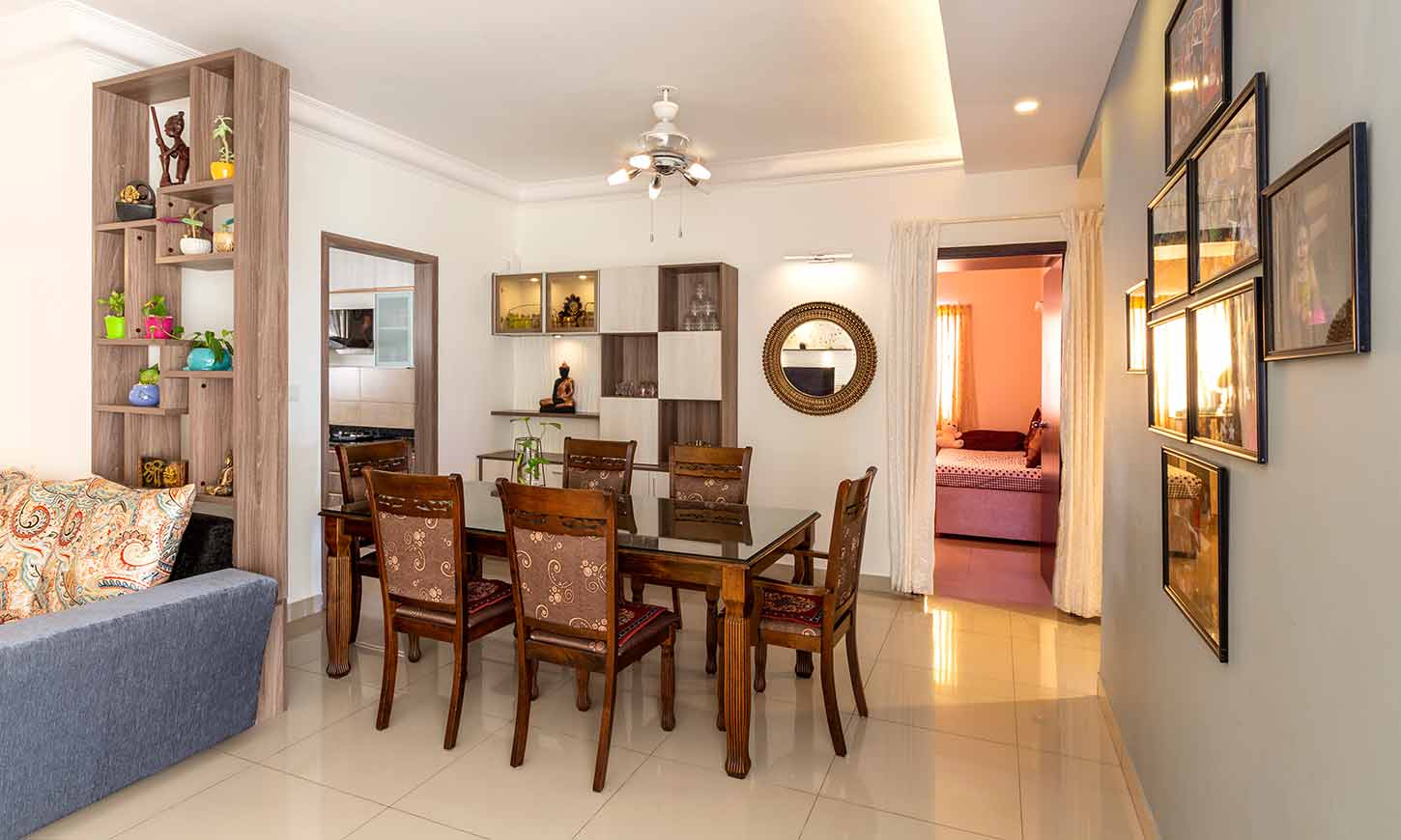 Dining room designed by top interior designers and decorators in bangalore