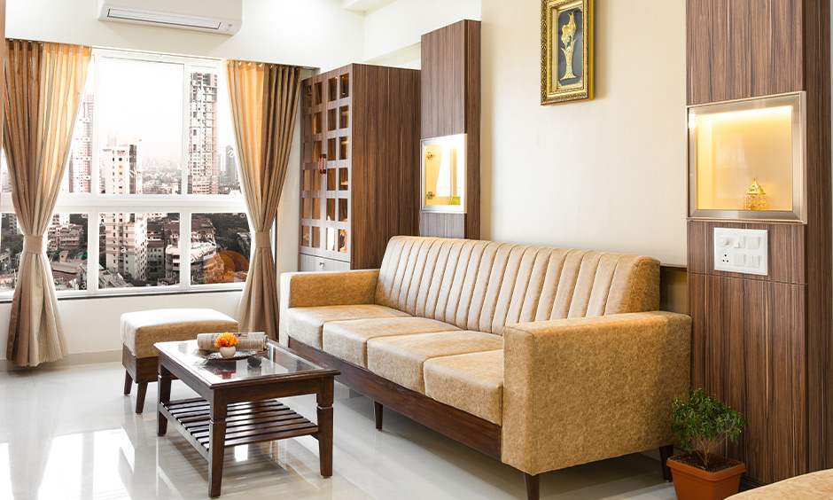 Living room interiors designed by interior designers in south mumbai
