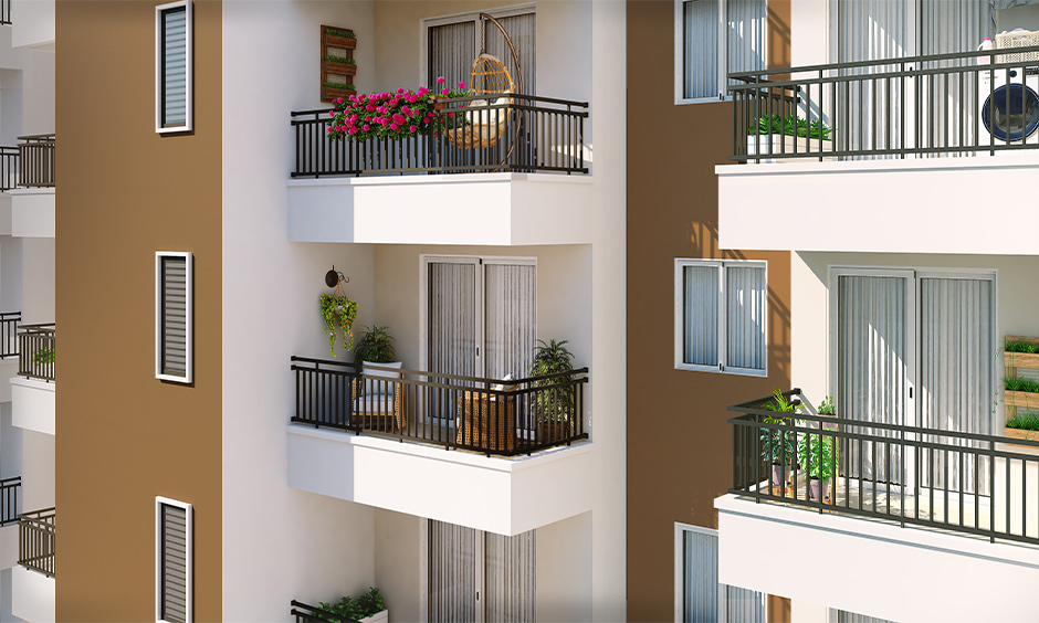 Select balcony grill design in iron for small apartments