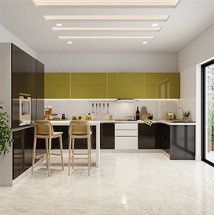 Italian kitchen design from best modular kitchen company in Mysore at best price.