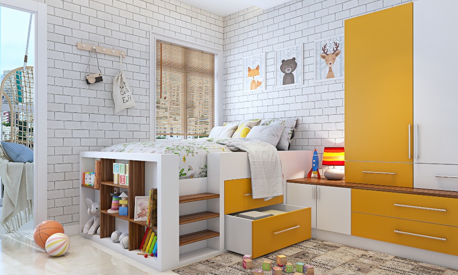 Kids room design in 2bhk home interior design