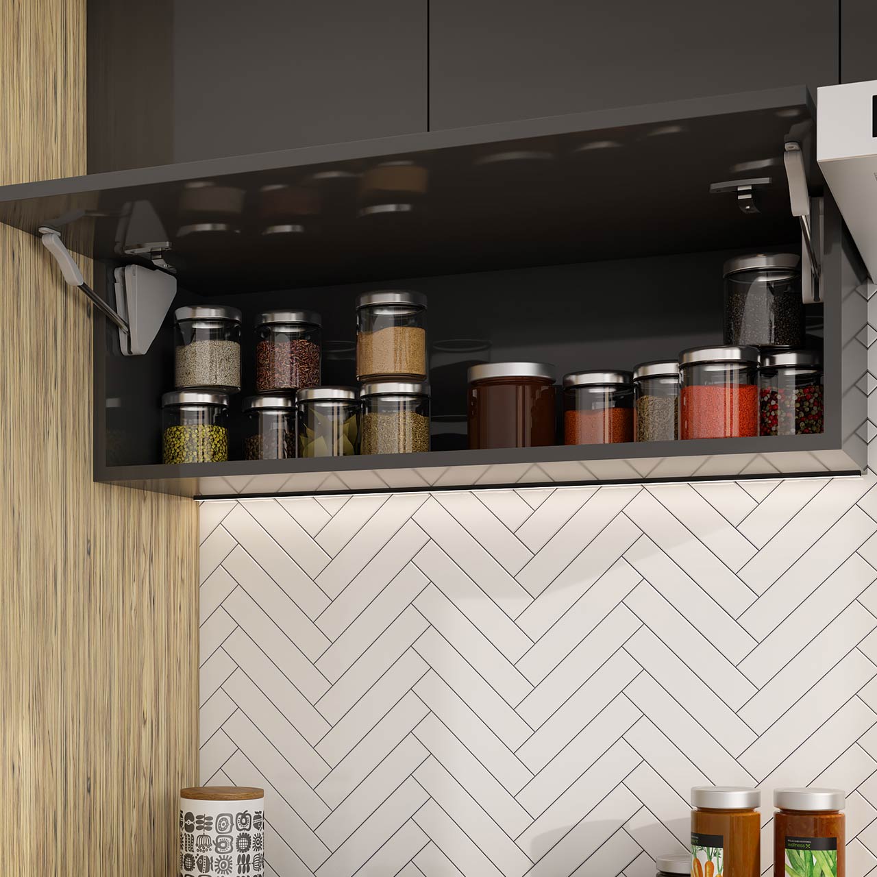 Kitchen Lifts to enhance storage space in your Modular Kitchen.