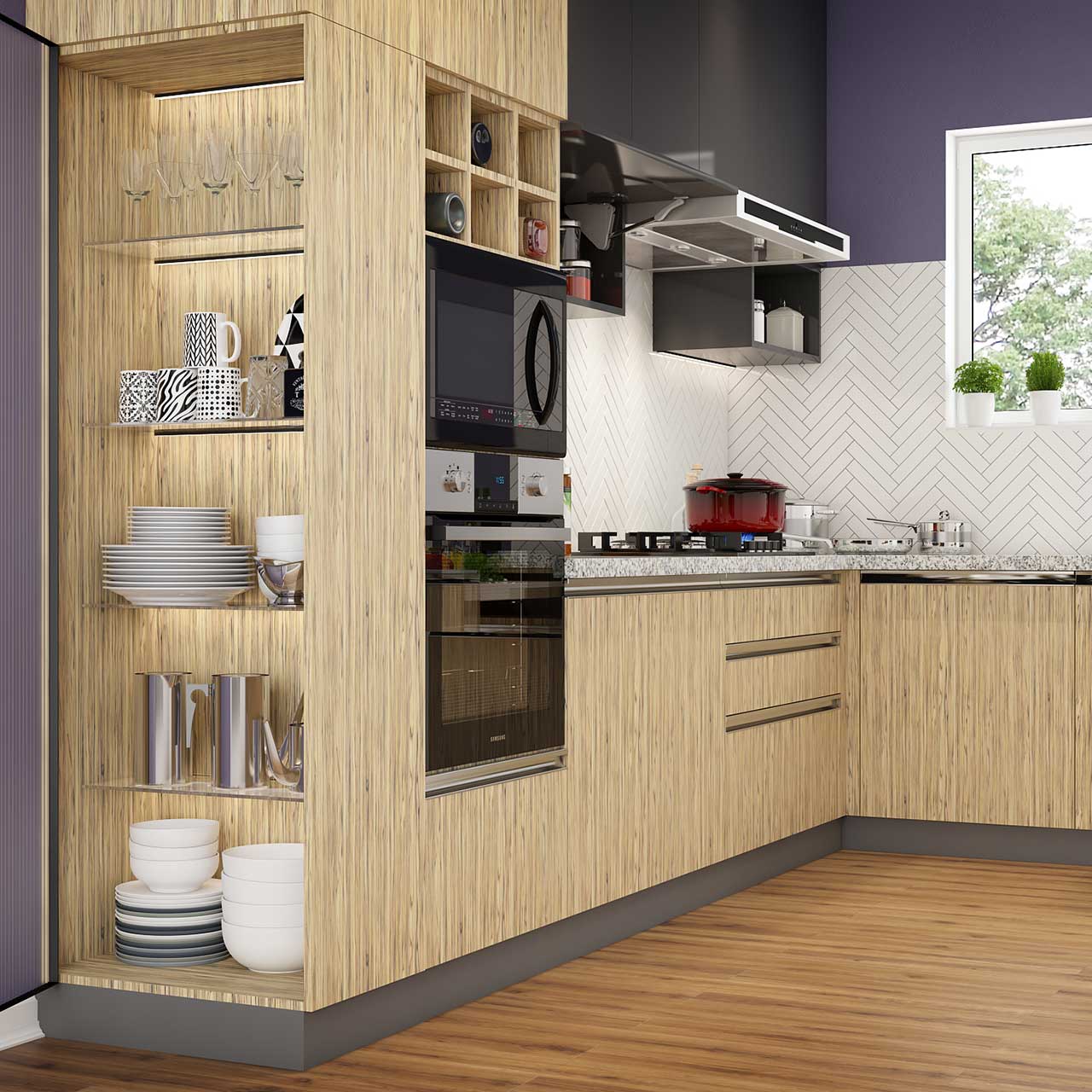 Tall Units for enhancing the storage space in your Modular Kitchen.