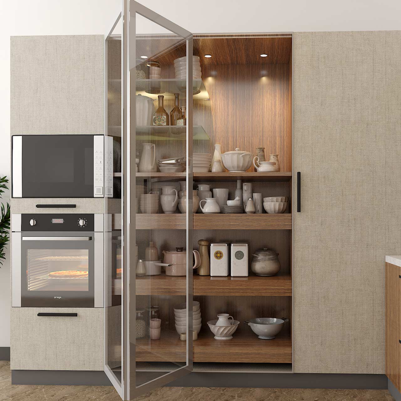 Kitchen Cupboards to enhance storage in kitchen space saving ideas