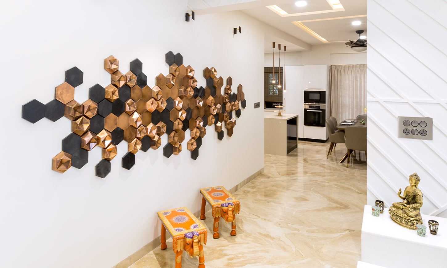 Lobby designed by leading interior designers in bangalore