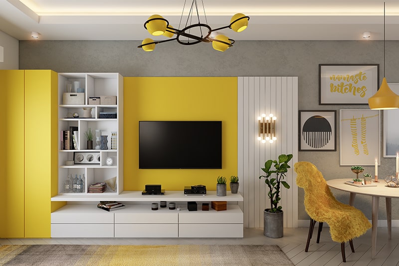 Living room colors with bright yellow easy to incorporate in living room interiors