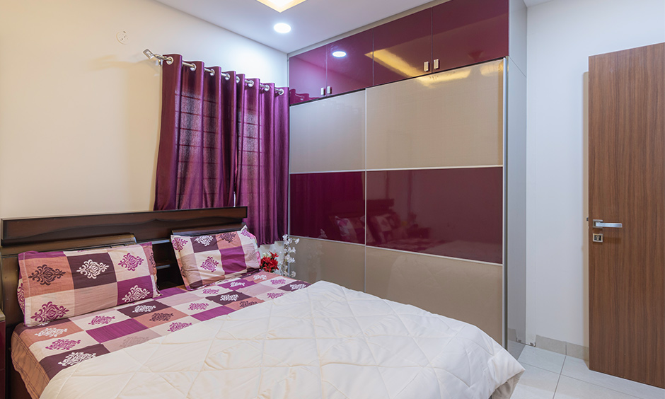 Bedroom designed by low cost interior designers in hyderabad