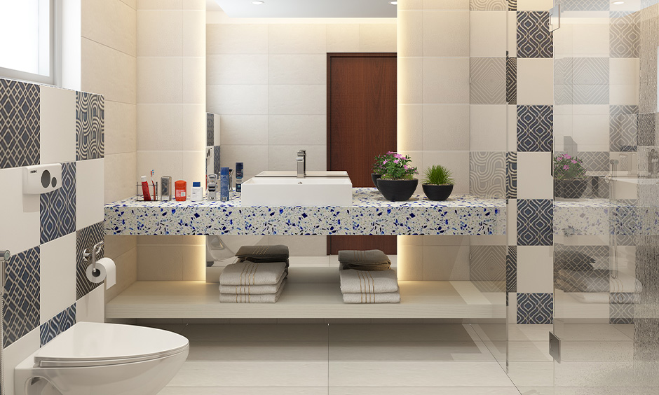 2bhk interior design cost for modern bathroom