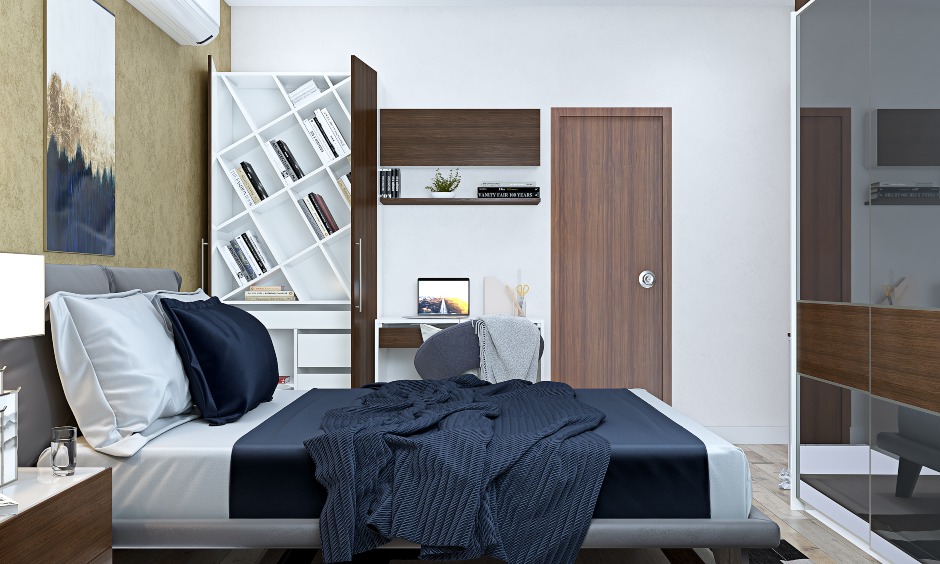 2bhk flat master bedroom interior designers in bangalore, mumbai and hyderabad