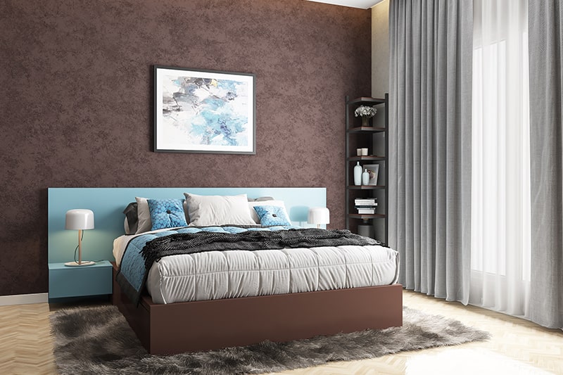 Master bedroom color schemes with blue and brown makes it impressive bedroom