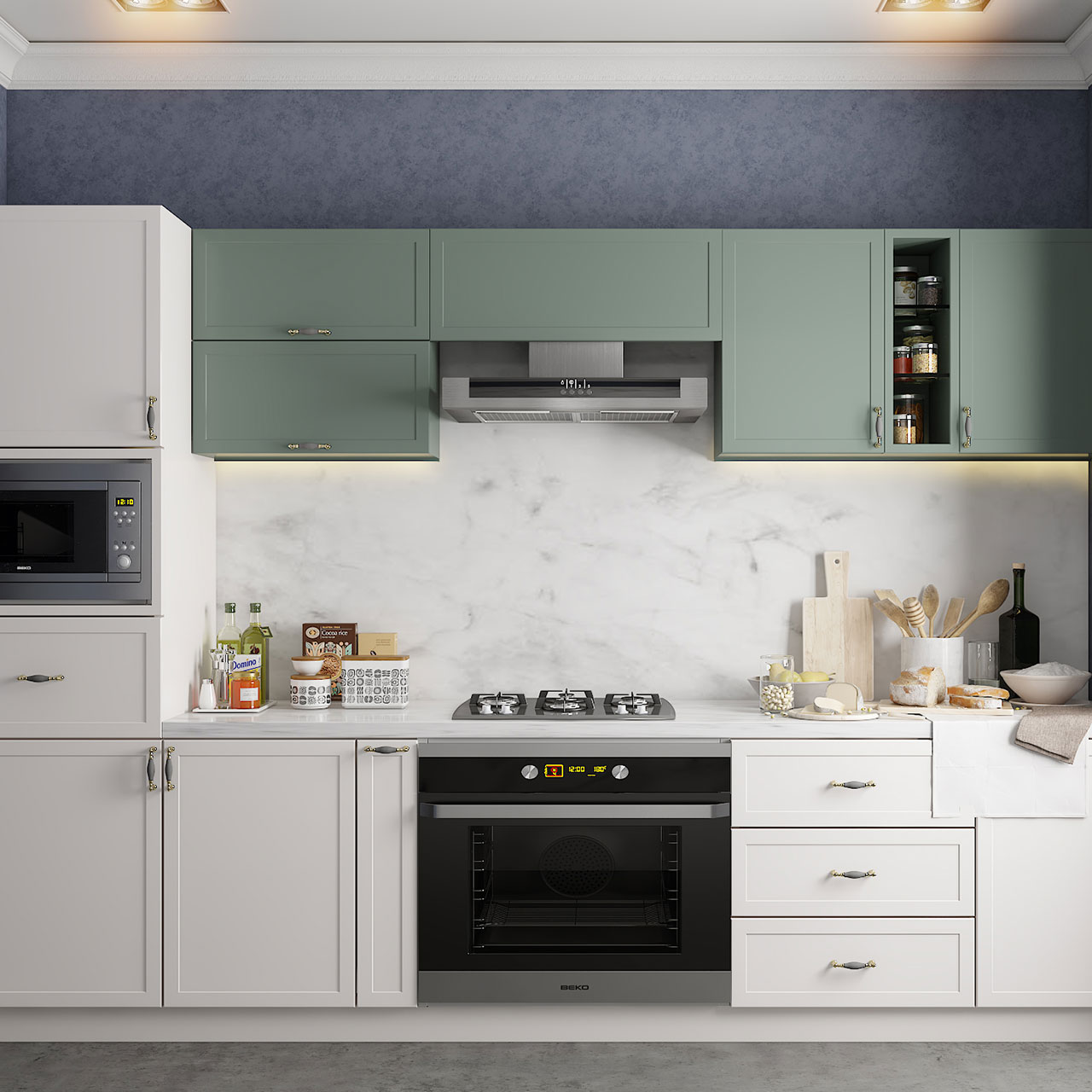 Modern modular kitchen design is a very popular kitchen design type