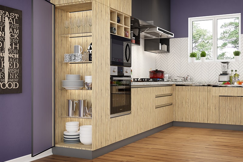 Carpenter made civil kitchen are not where as modular kitchens are durable and sustainable 