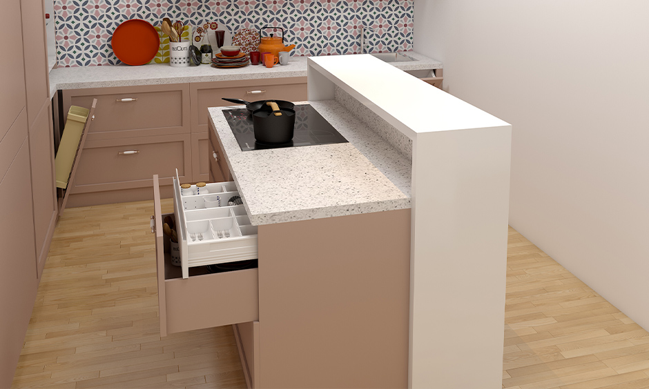 Quartz countertops can be cleaned with damp cloth