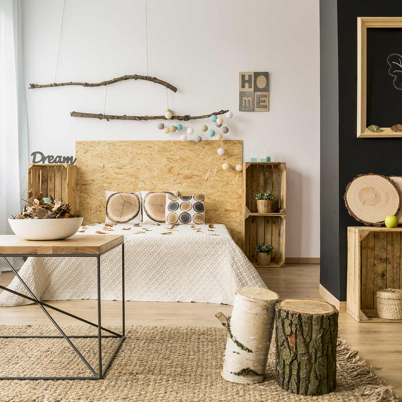 Rustic style bedroom design is your answer to a modern cosy escape from hectic urban life