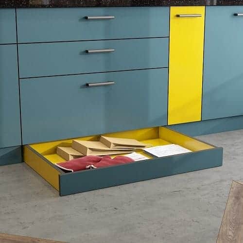Skirting drawer to save space in kitchen, used by best interior designers in Dombivli