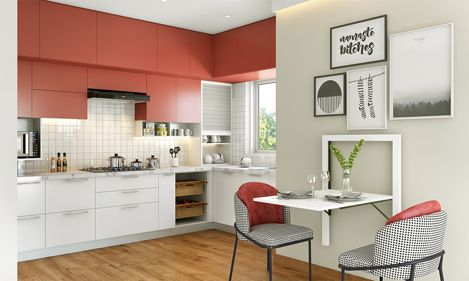 Incorporate dining area in small kitchen ideas on a budget to maximise limited space