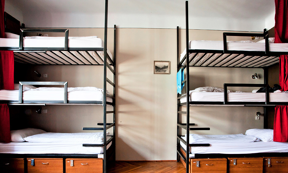Three level bunk bed designs with price where you can accommodate six people in bedroom