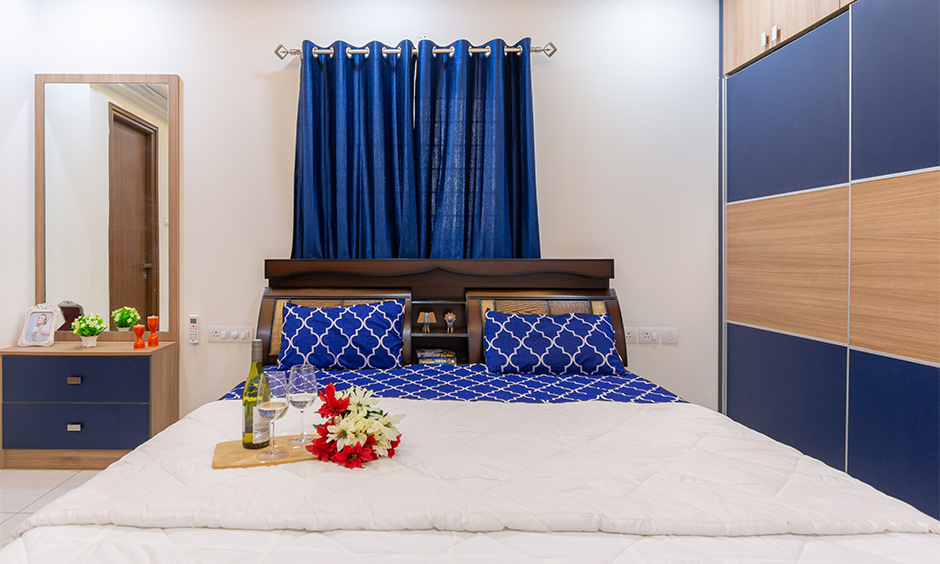 Master bedroom designed by one of the top 10 interior designers in hyderabad