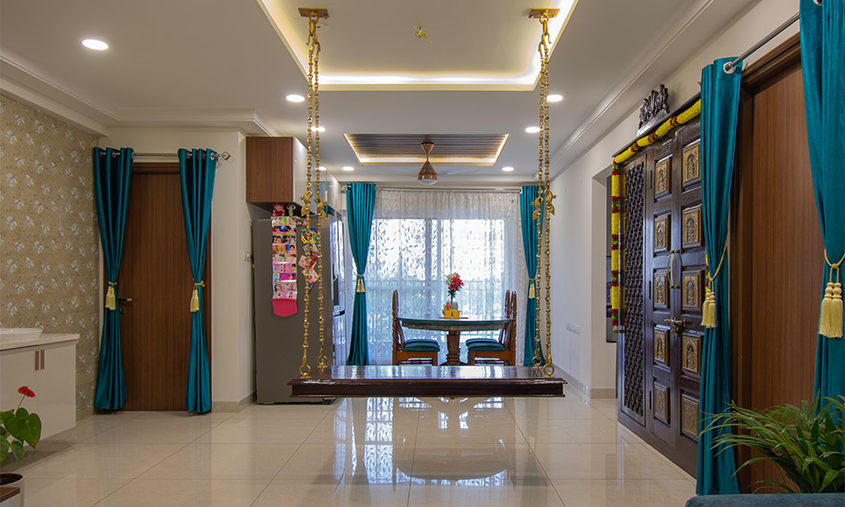 Living room designed by top interior designers in hyderabad