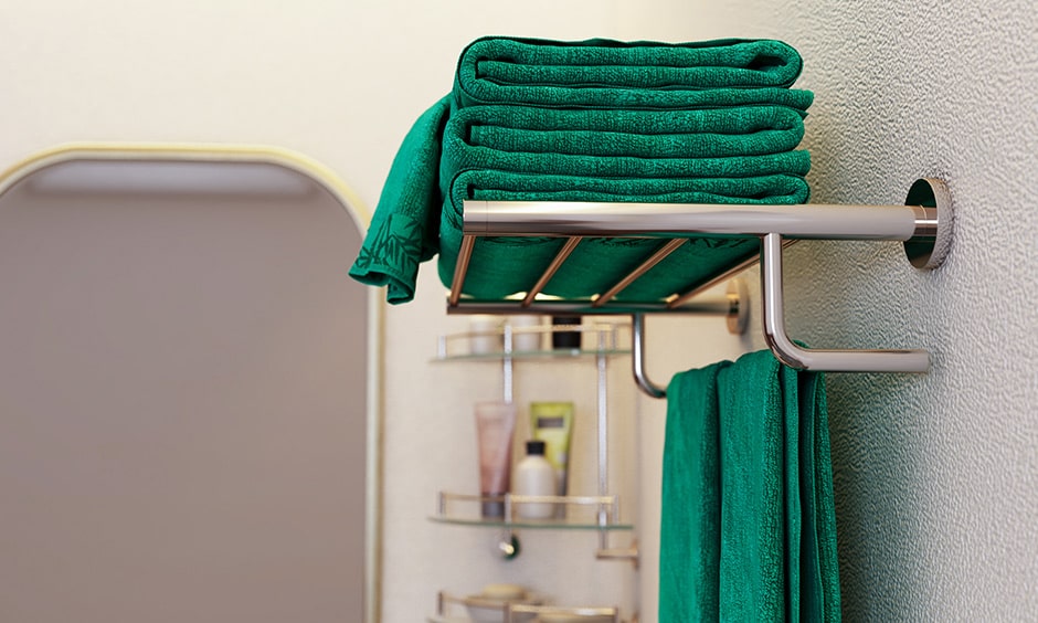 Accessories for your bathroom is towel rods to keep your hand towels, bath towels