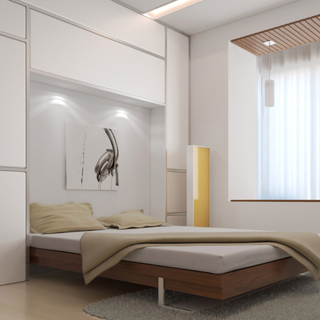 Wall mounted Murphy bed is innovative bed design which is a collapsible into a wall bed in Mumbai, Bangalore and Hyderabad