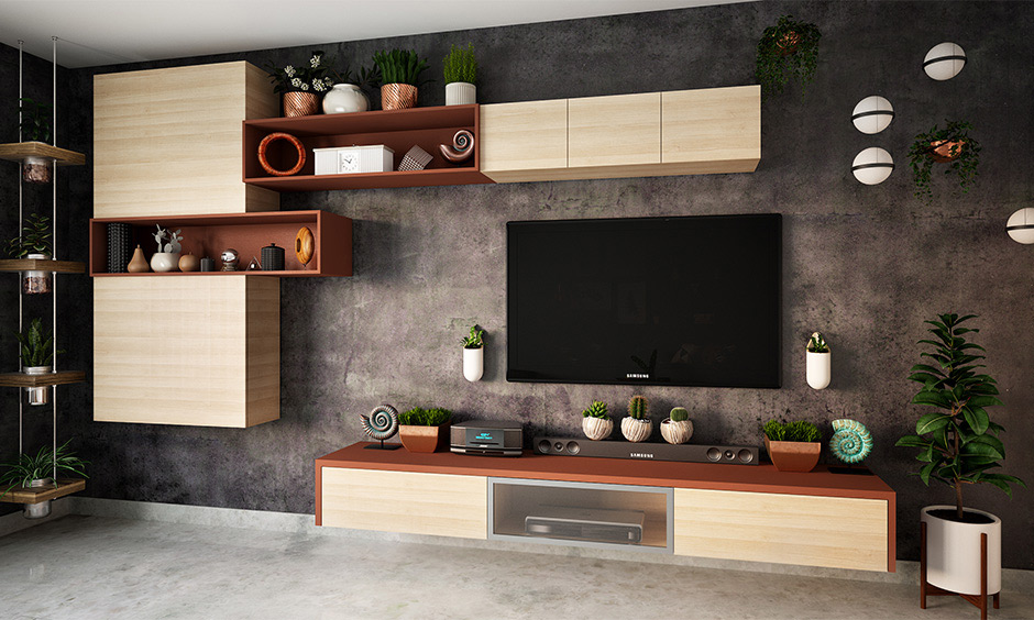 Entertainment centers and TV stands as living room storage option