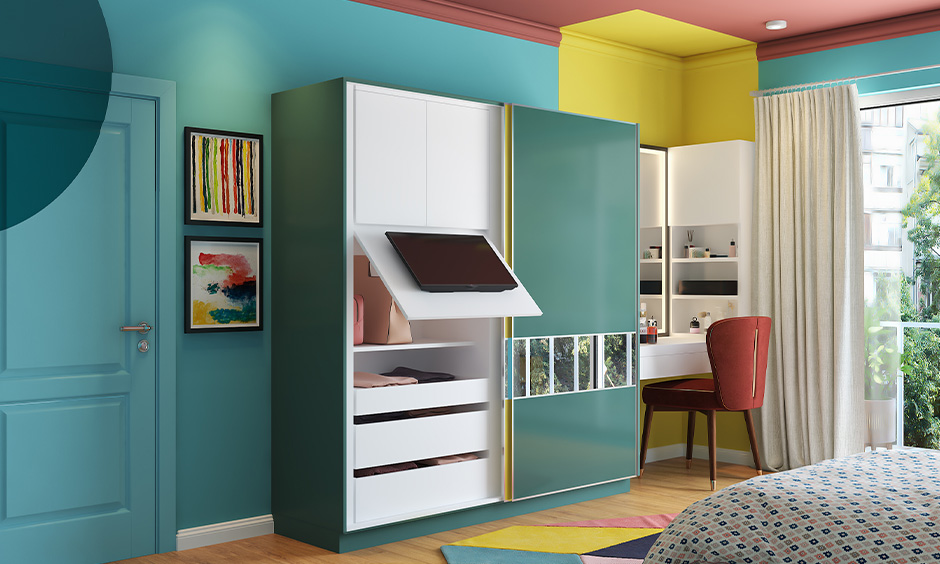TV with a tall unit is a type of tv cabinet that includes adjustable shelving and cable management