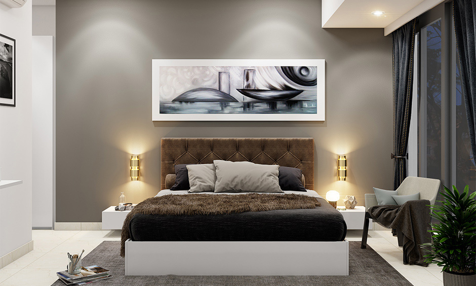 Accent bedroom lights for grey color bedroom
